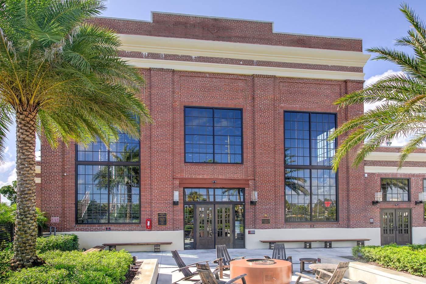 Brewery front of the building day time